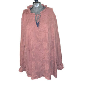 Women's BLOOMCHIC Pink Floral Blouse Plus Size 22